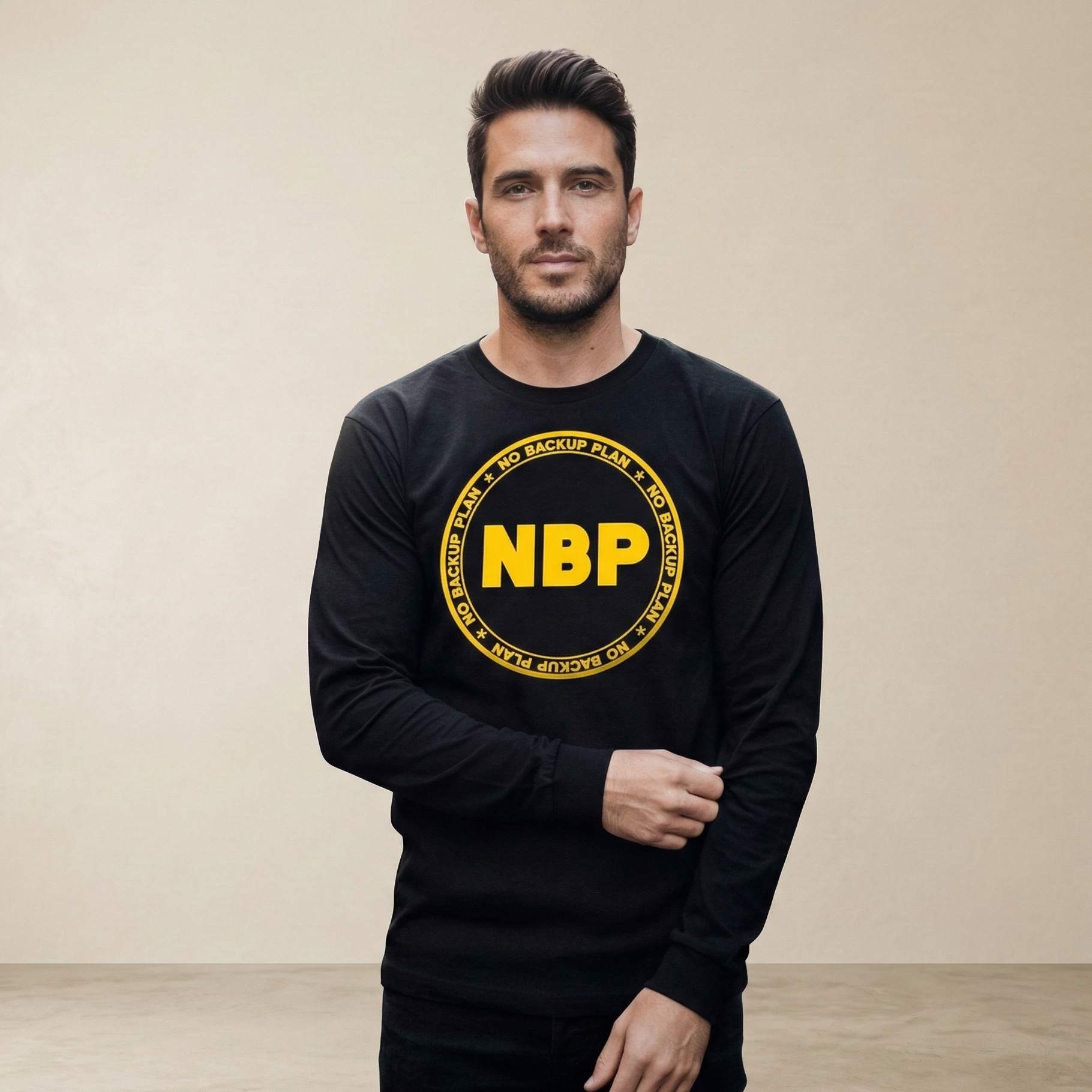 No Backup Plan Long Sleeve - Black & Gold